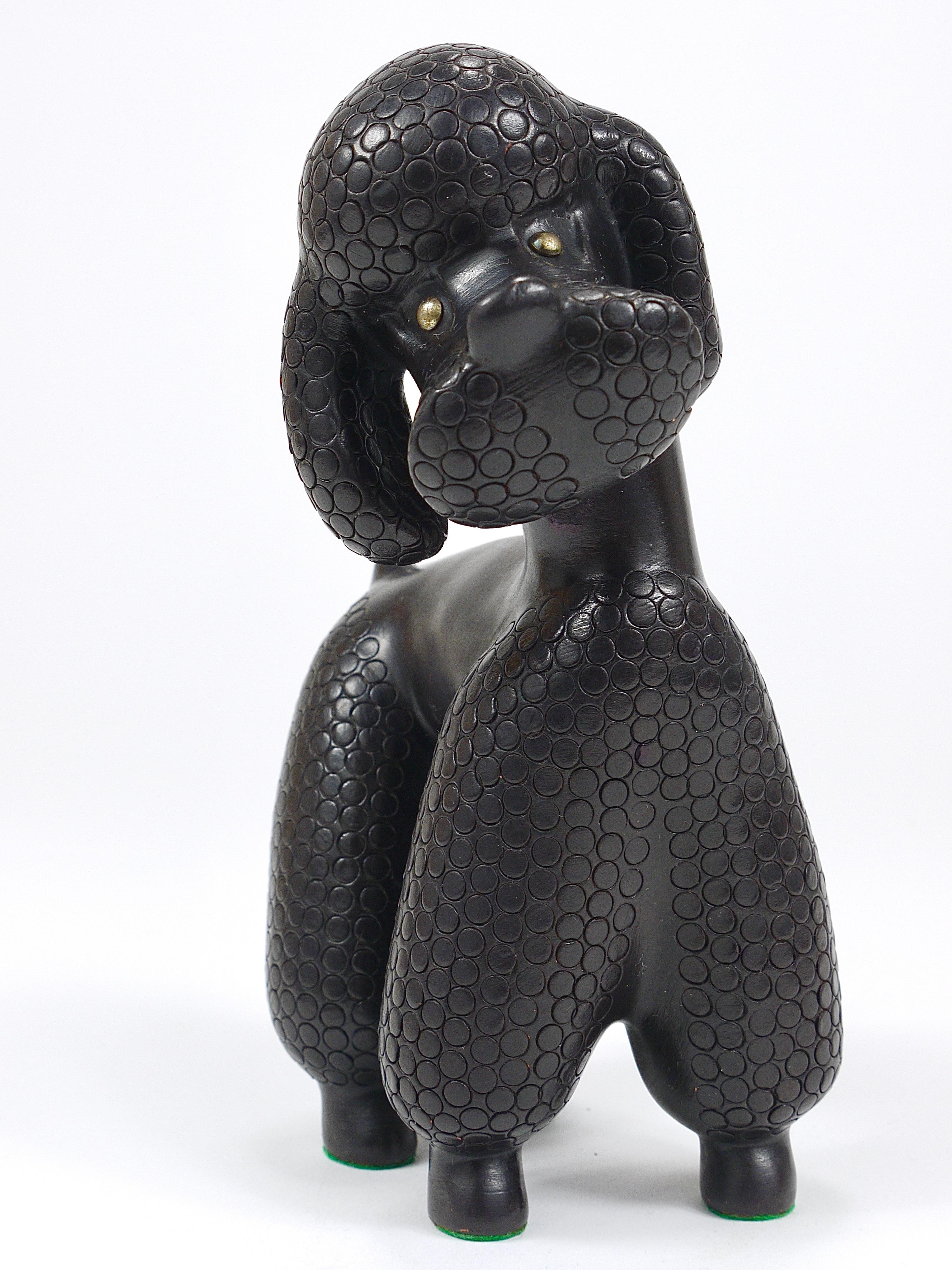 Charming Dog Poodle Sculpture Figurine by Leopold Anzengruber, Austria, 1950s en venta 5