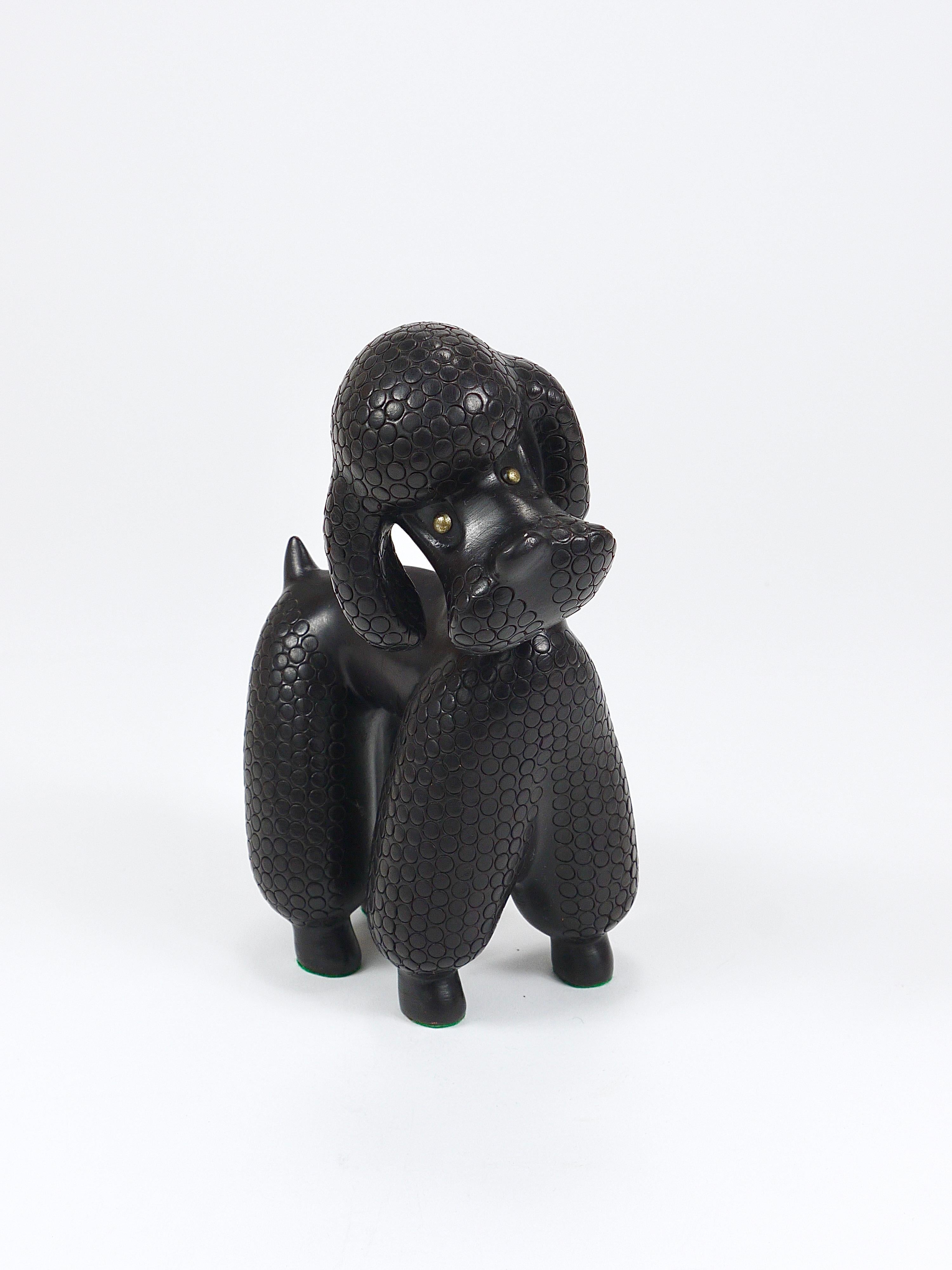 Charming Dog Poodle Sculpture Figurine by Leopold Anzengruber, Austria, 1950s en venta 7