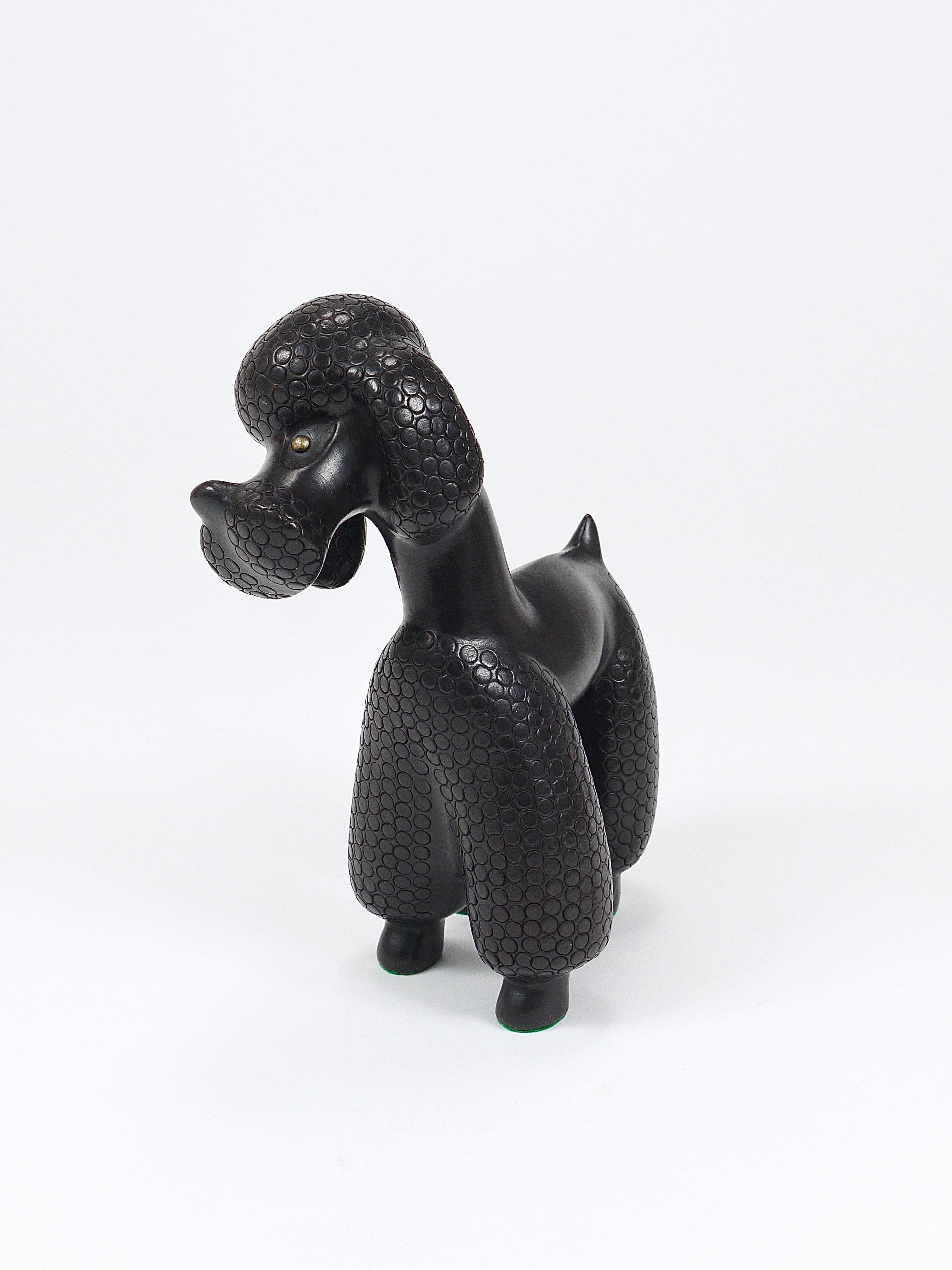 Charming Dog Poodle Sculpture Figurine by Leopold Anzengruber, Austria, 1950s en venta 8