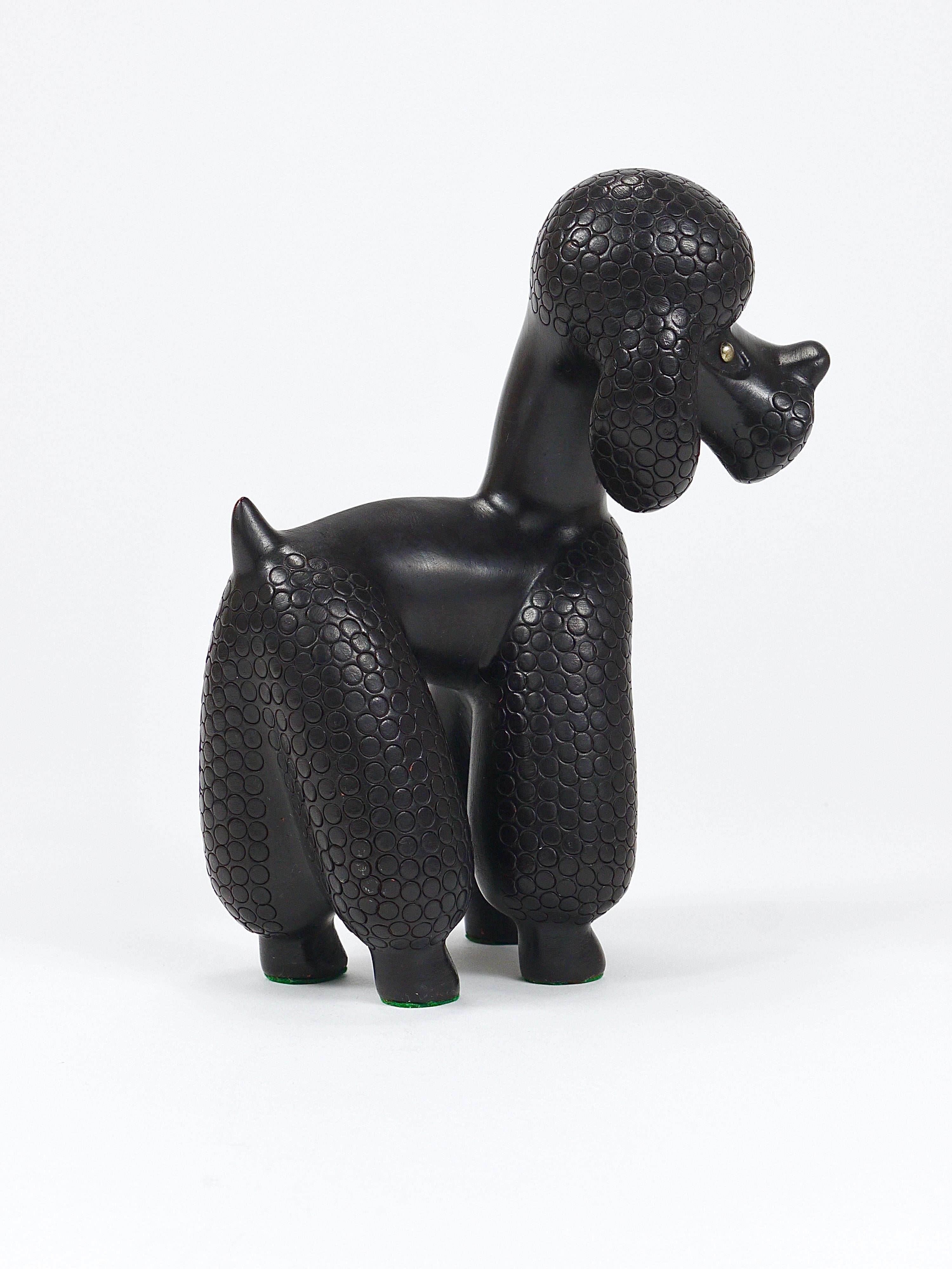 Charming Dog Poodle Sculpture Figurine by Leopold Anzengruber, Austria, 1950s siglo XX en venta