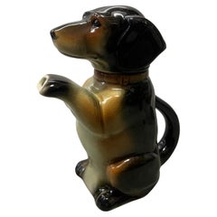 Charming dog, teiera in porcellana, bassotto, Germania, 1938-45
