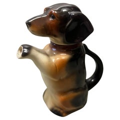 Charming dog, teiera in porcellana, bassotto, Germania, 1938-45