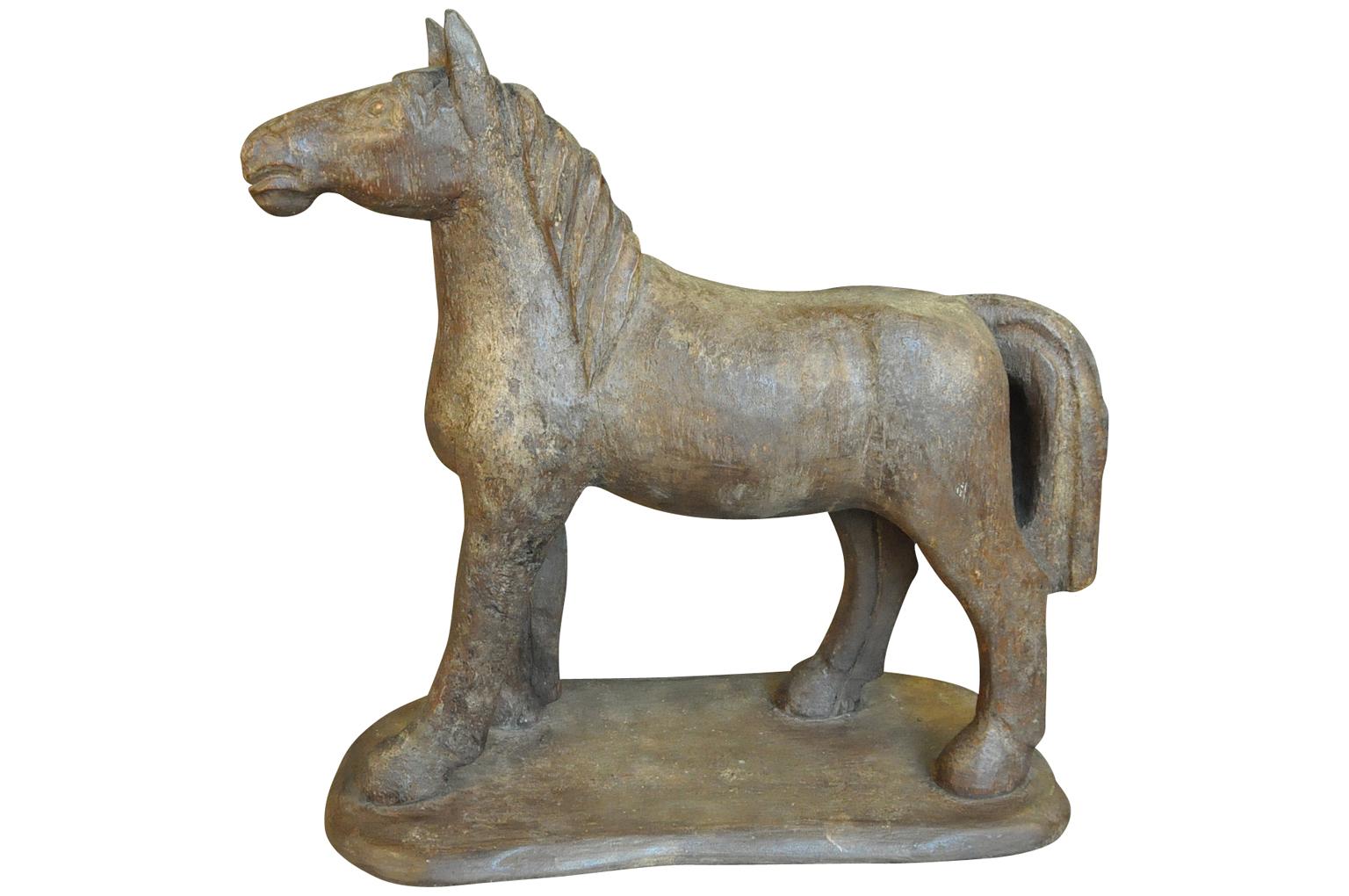 Charming Early 19th Century Horse Papier Mache Mold In Good Condition In Atlanta, GA