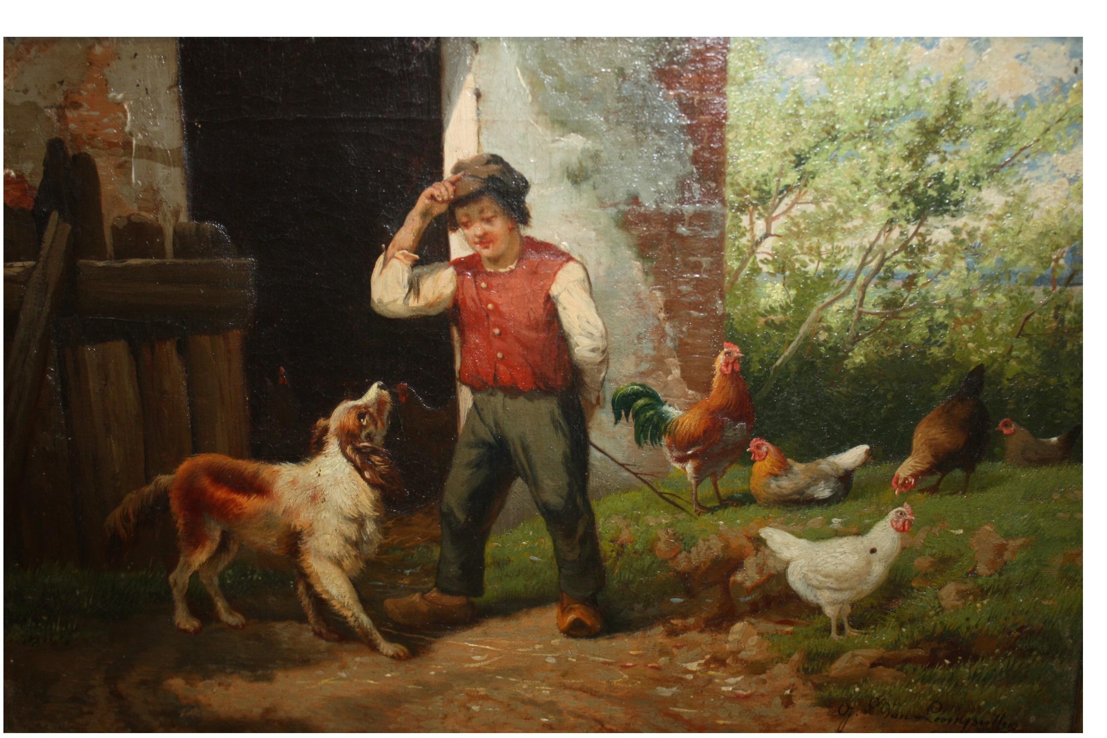 Charming Early 19th Century Oil on Canvas In Good Condition For Sale In Stockbridge, GA