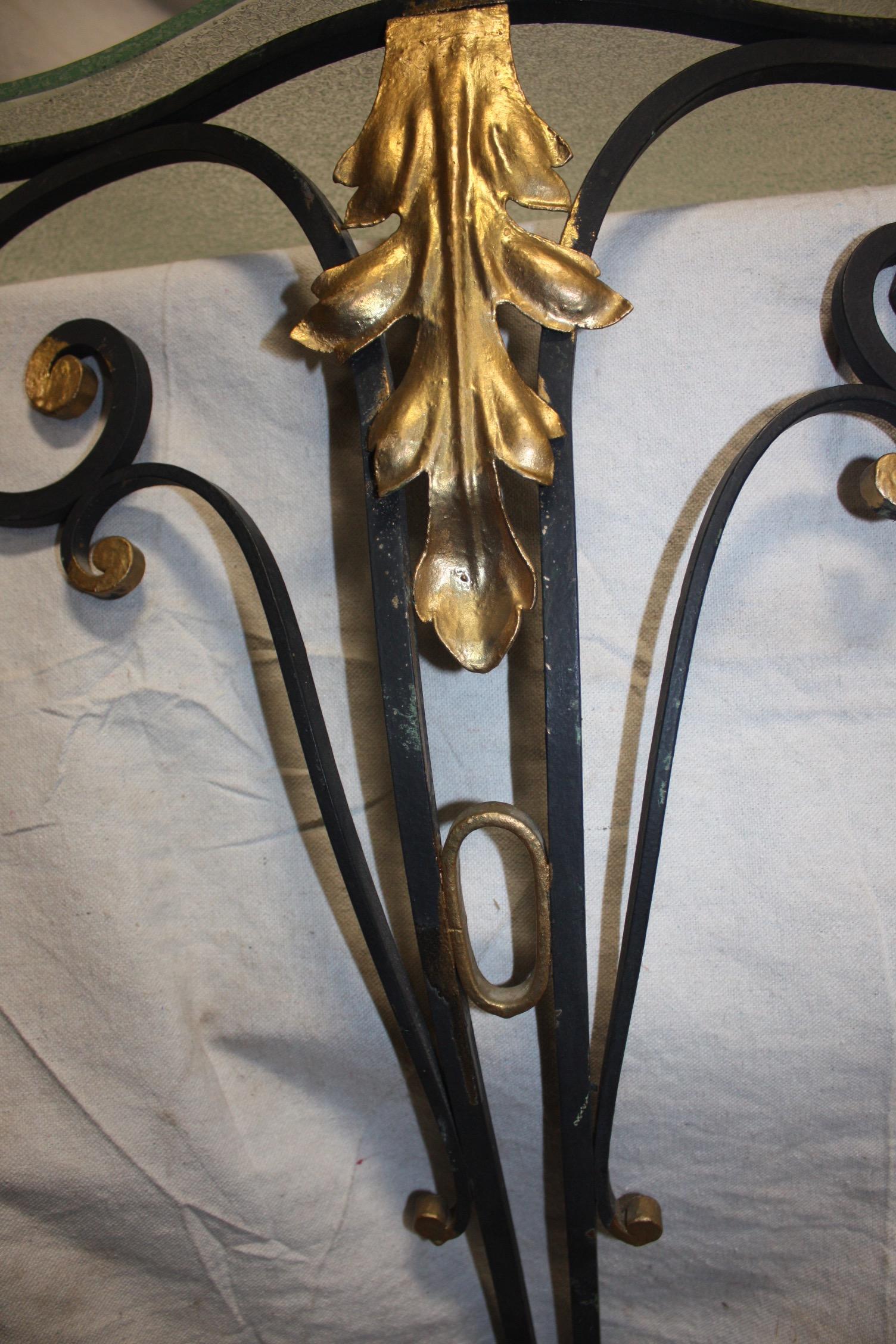 Charming Early 20th Century Iron Console 3