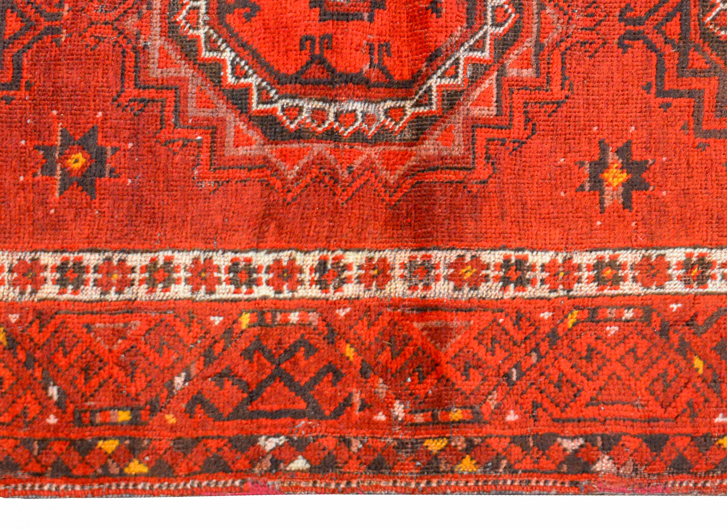 Charming Early 20th Century Afghan Ersari Prayer Rug For Sale 2