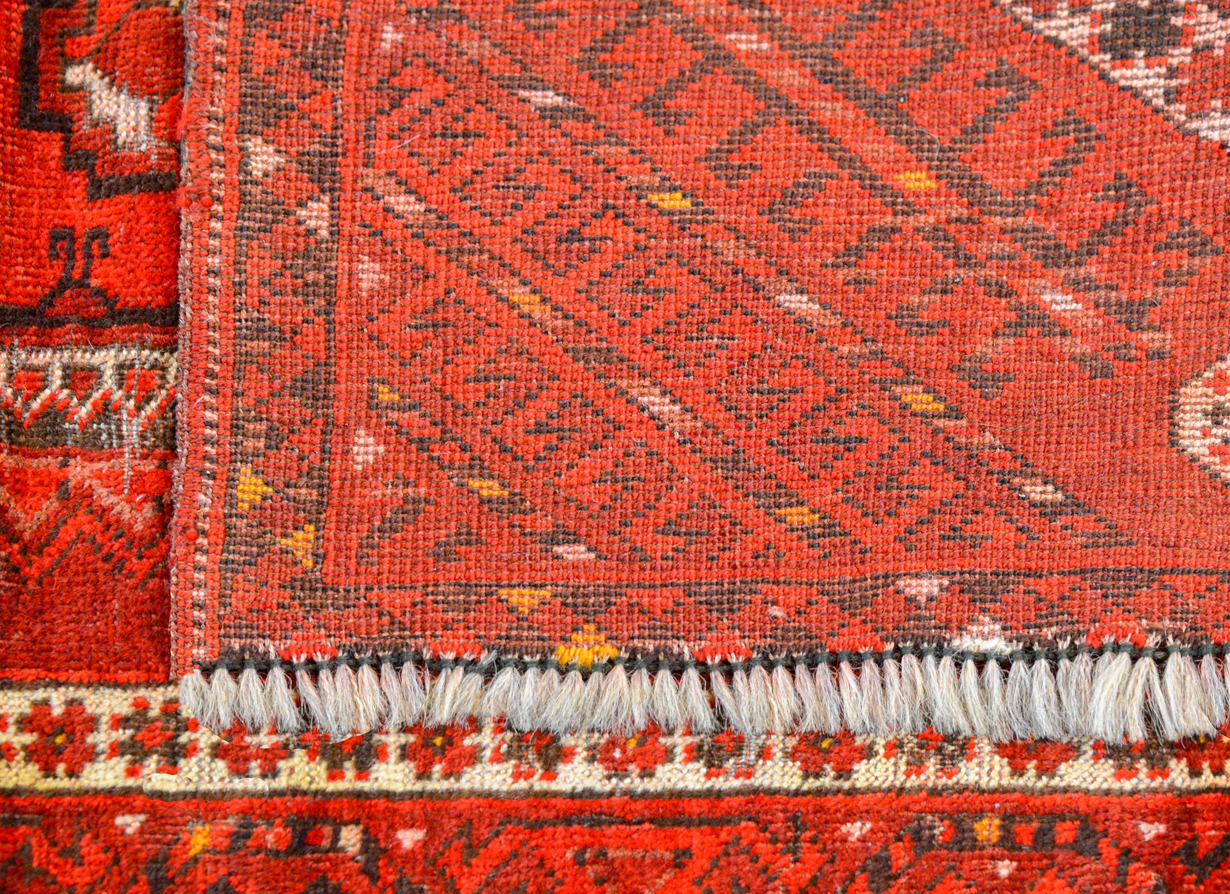 Charming Early 20th Century Afghan Ersari Prayer Rug For Sale 3