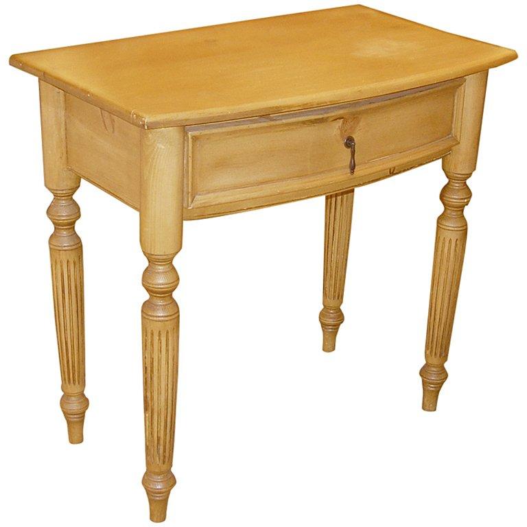 Charming English Pine Side Table or Dressing Table For Sale
