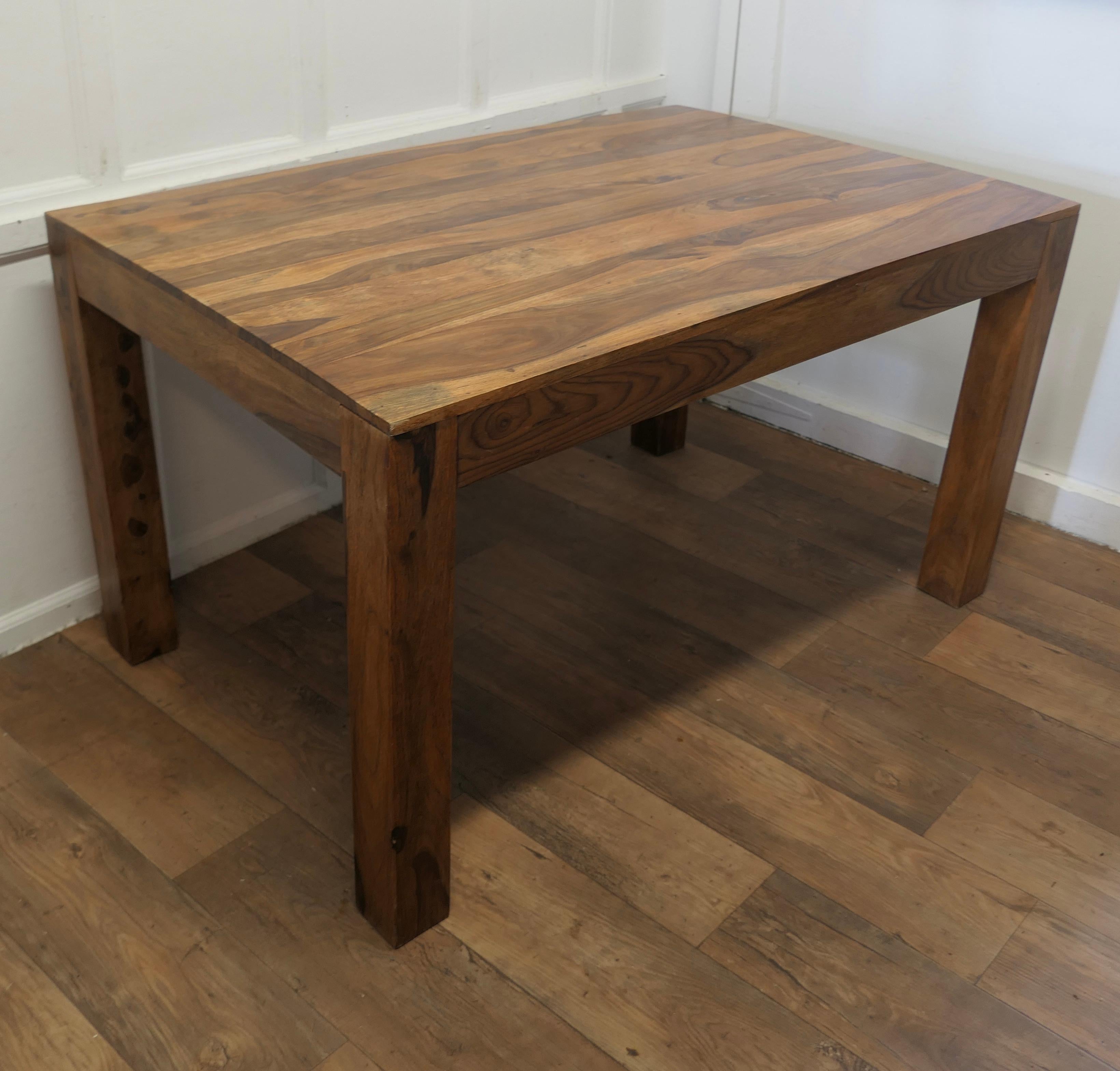 Mid-20th Century Charming Figured Fruitwood Kitchen Dining Table    For Sale