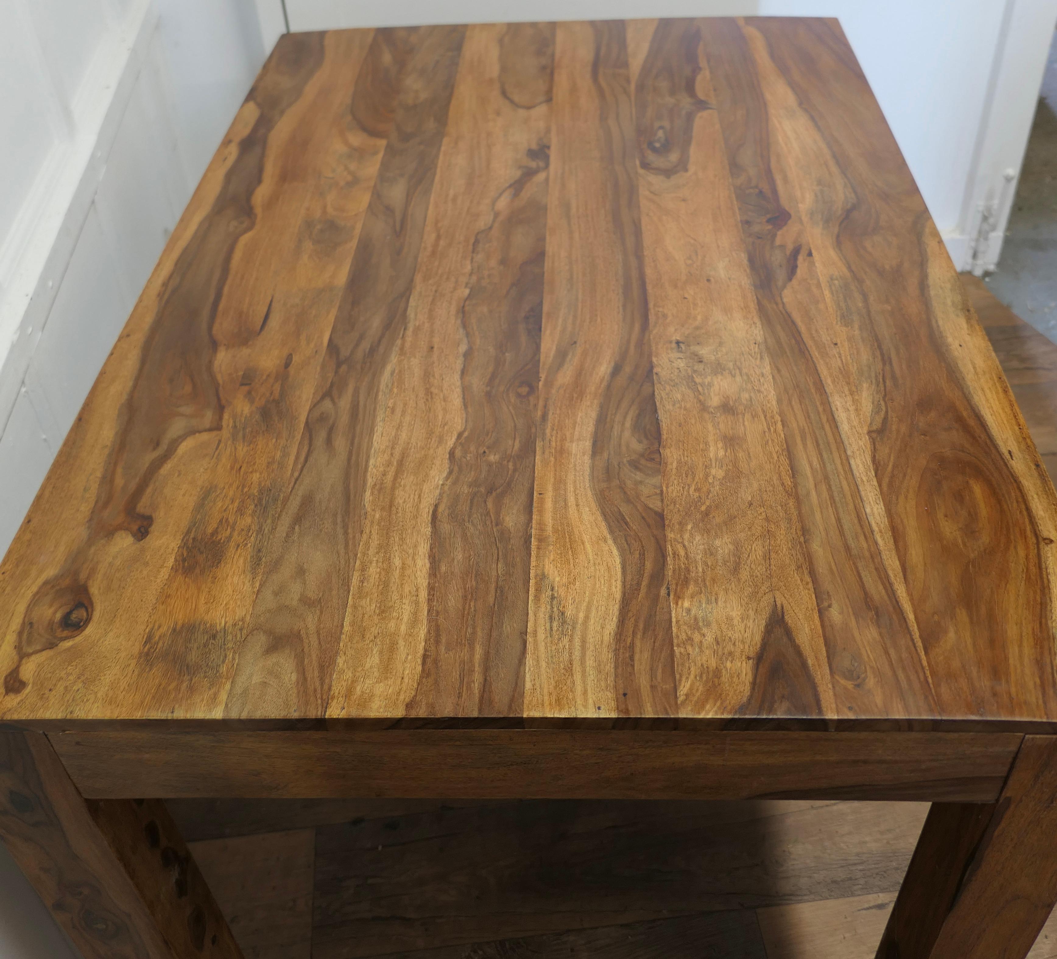 Charming Figured Fruitwood Kitchen Dining Table    For Sale 1