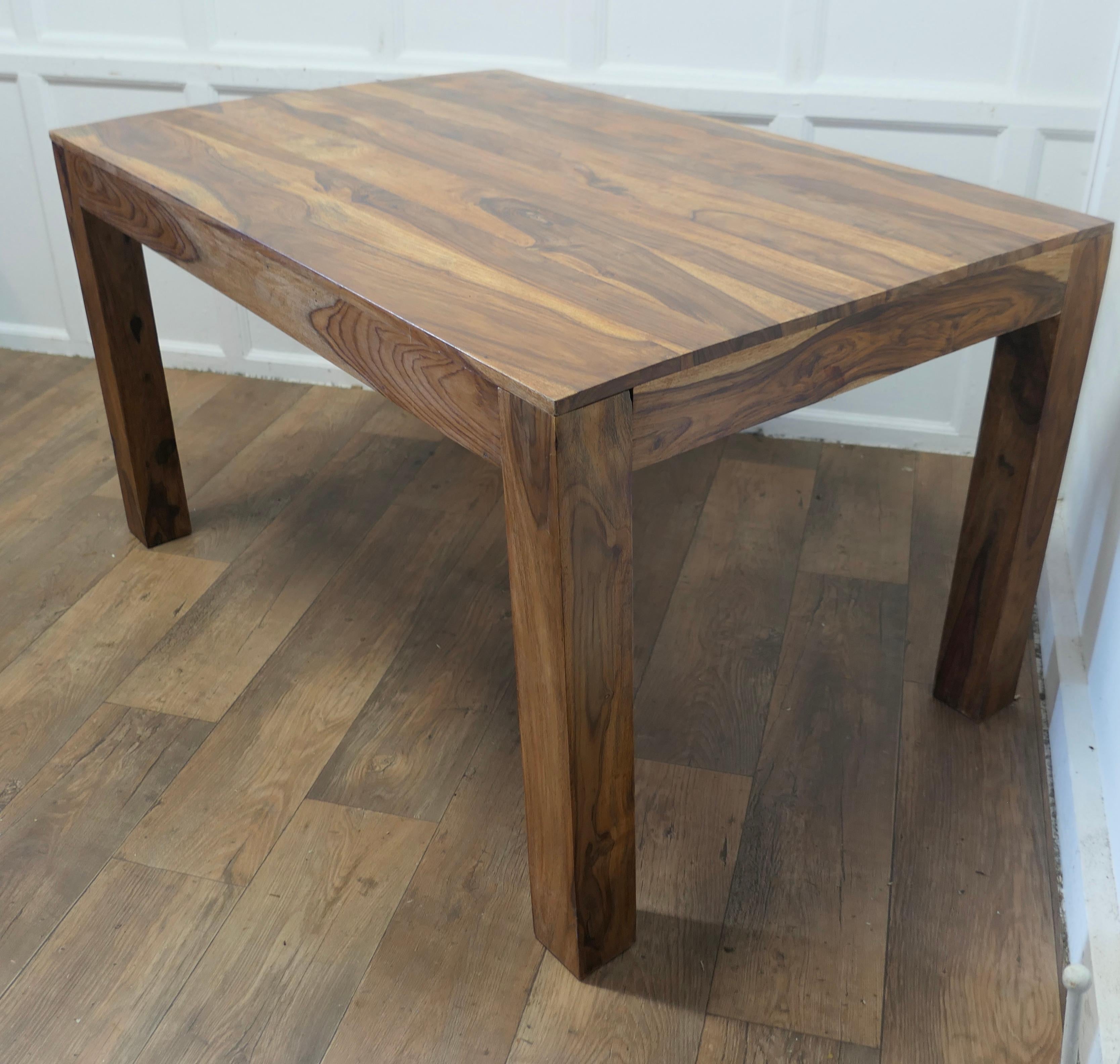 Charming Figured Fruitwood Kitchen Dining Table    For Sale 2