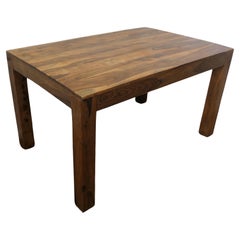 Retro Charming Figured Fruitwood Kitchen Dining Table   