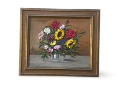 Charming Floral Still Life Original Painting #2 From Palm Springs Estate