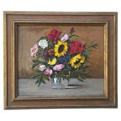 Charming Floral Still Life Original Painting #2 From Palm Springs Estate