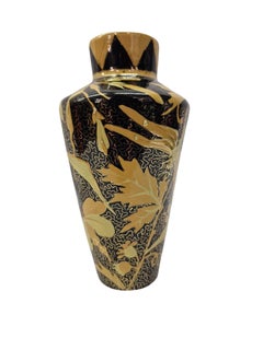 Charming flower vase, blutterfly decor, enamel, Art Nouveau, 1890, Germany