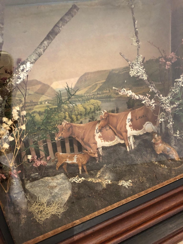 Charming Folk Art Diorama Shadow Box For Sale at 1stdibs