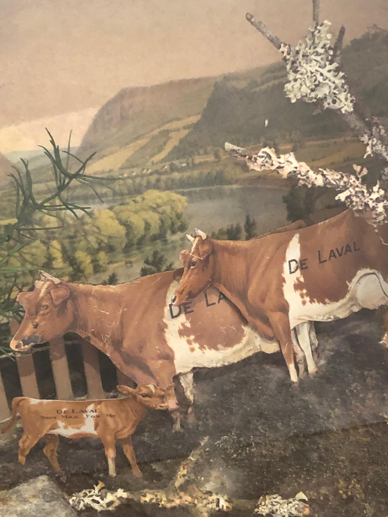 Charming Folk Art Diorama Shadow Box For Sale at 1stdibs