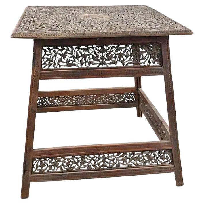 Charming folk art wooden gueridon circa 1900