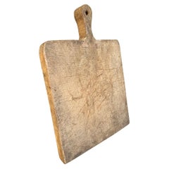 Charming French 19th Century Cutting Board in Chestnut, a Perfect Kitchen Acces