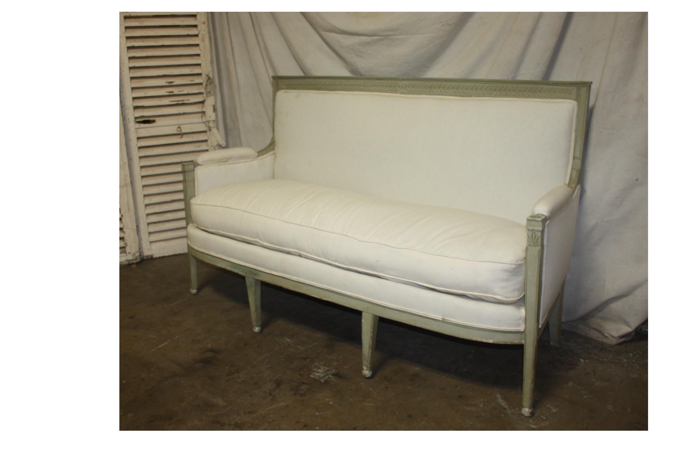 Charming French 19th century settee.