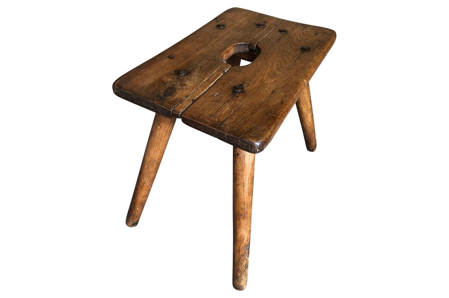 Charming French 19th Century Stool In Good Condition In Atlanta, GA
