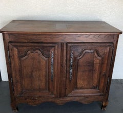 Charming French Early 19th Century Louis XV Oak Buffet from Normandy