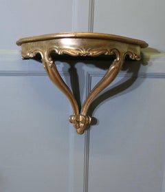 Charming French Gilt Console Hall Table, Wall Shelf  A beautiful gilt console ta