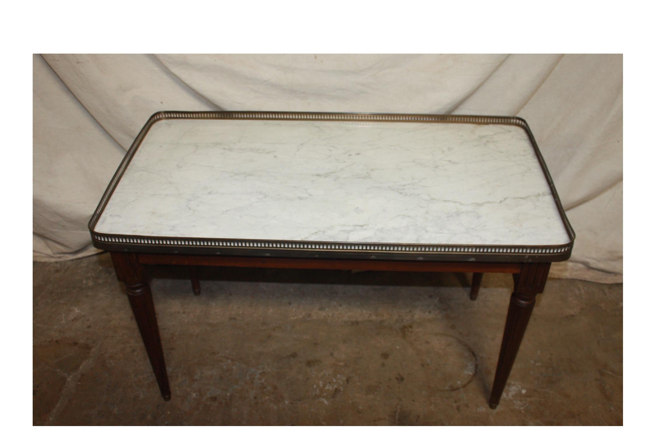 Brass Charming French Louis XVI Style Table For Sale