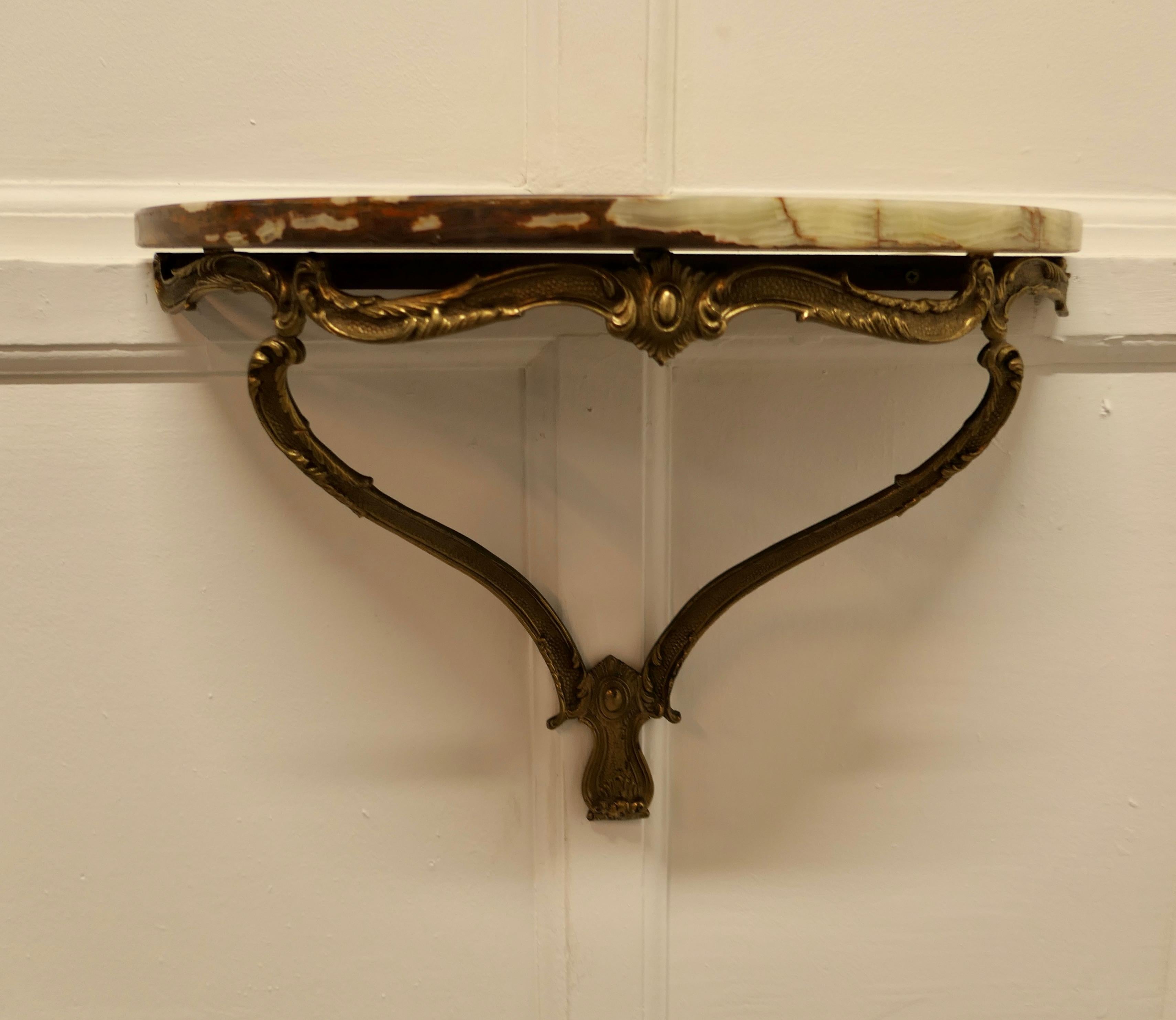 Charming, French Marble Console Wall Shelf In Good Condition In Chillerton, Isle of Wight