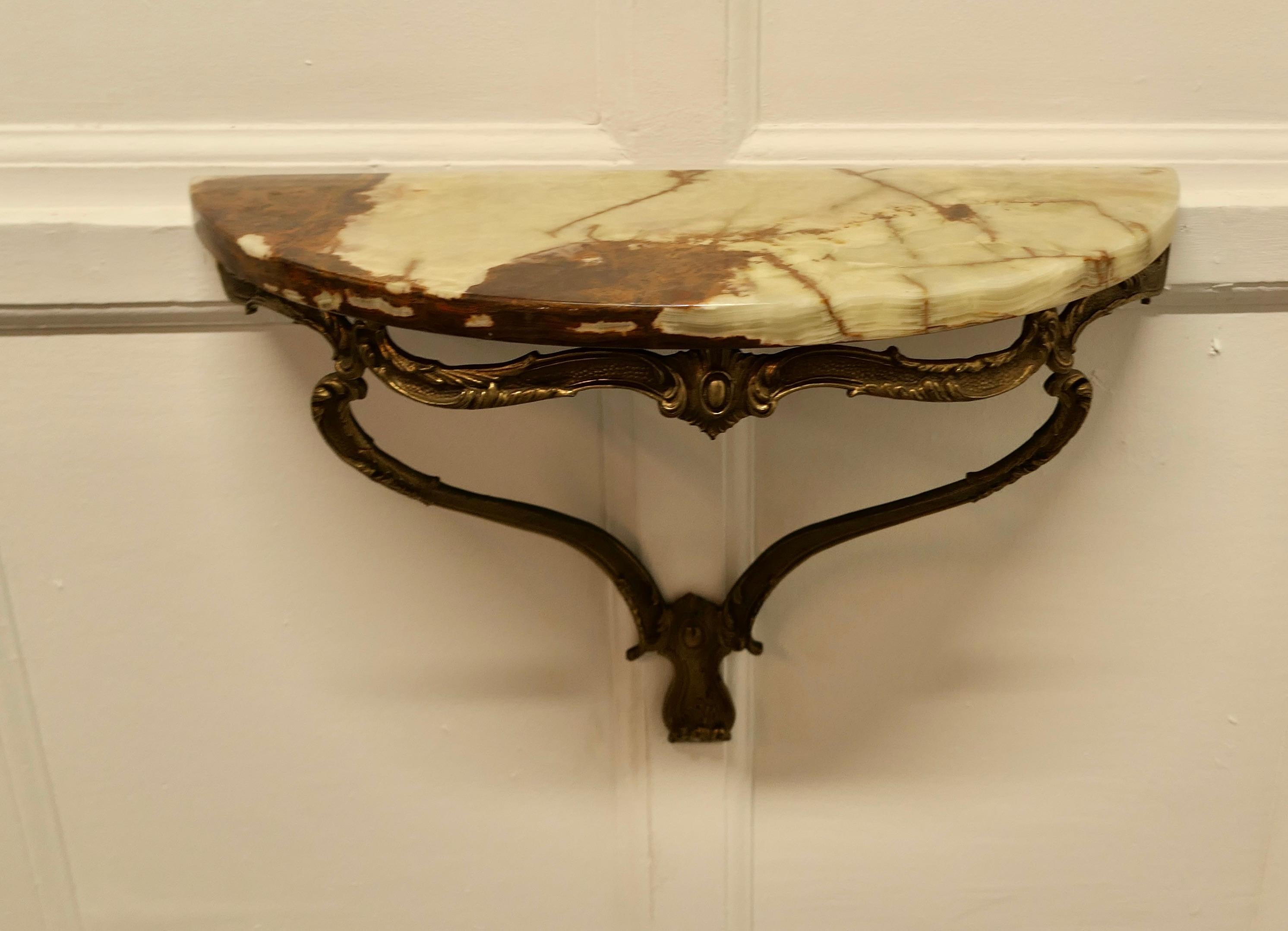19th Century Charming, French Marble Console Wall Shelf