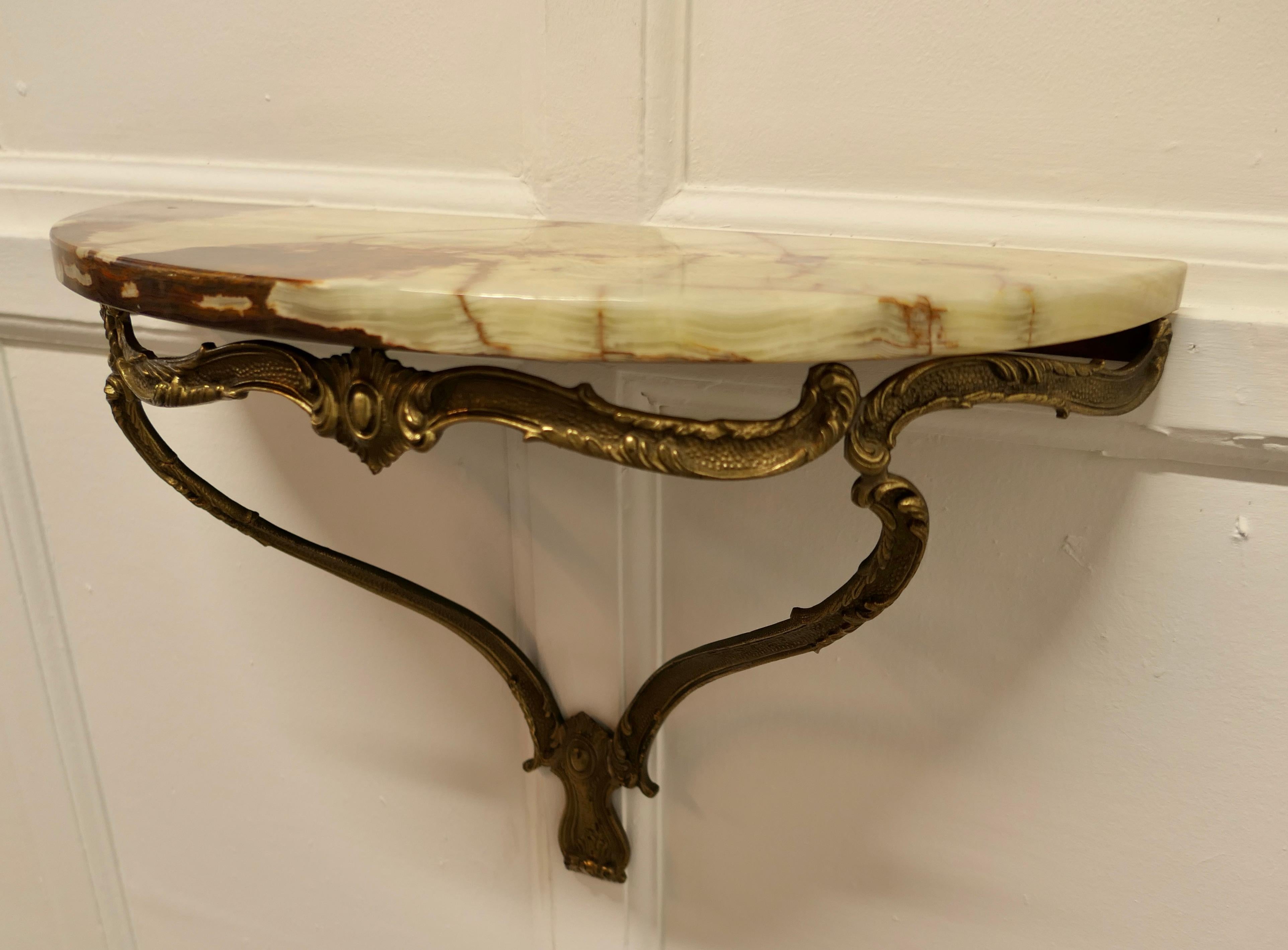 Charming, French Marble Console Wall Shelf 1