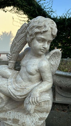 Charming Garden MARBLE Sculptures – Set of 4 Cherubs