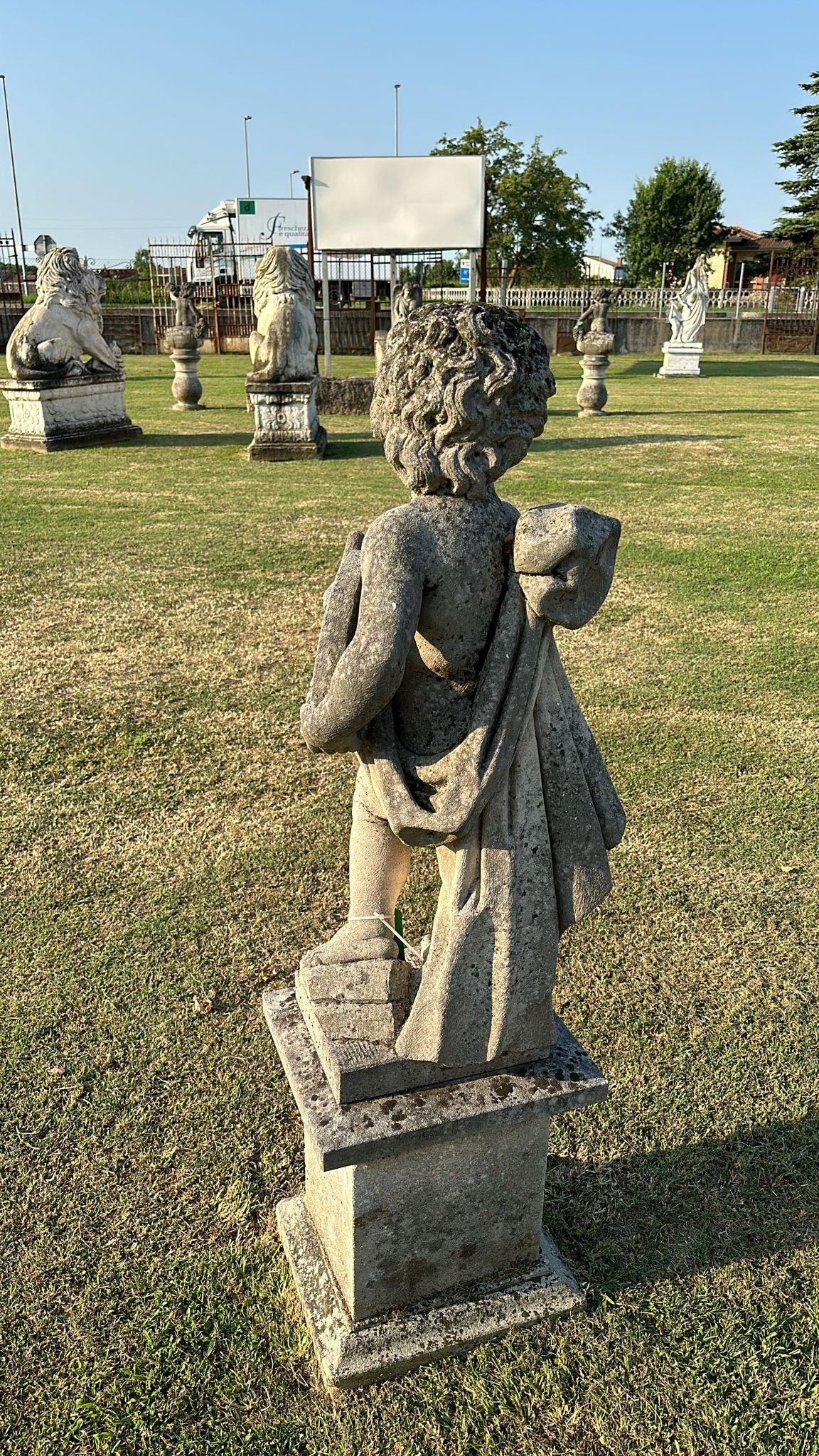Charming Garden Stone Sculptures – Set of 4 Cherubs 12 6