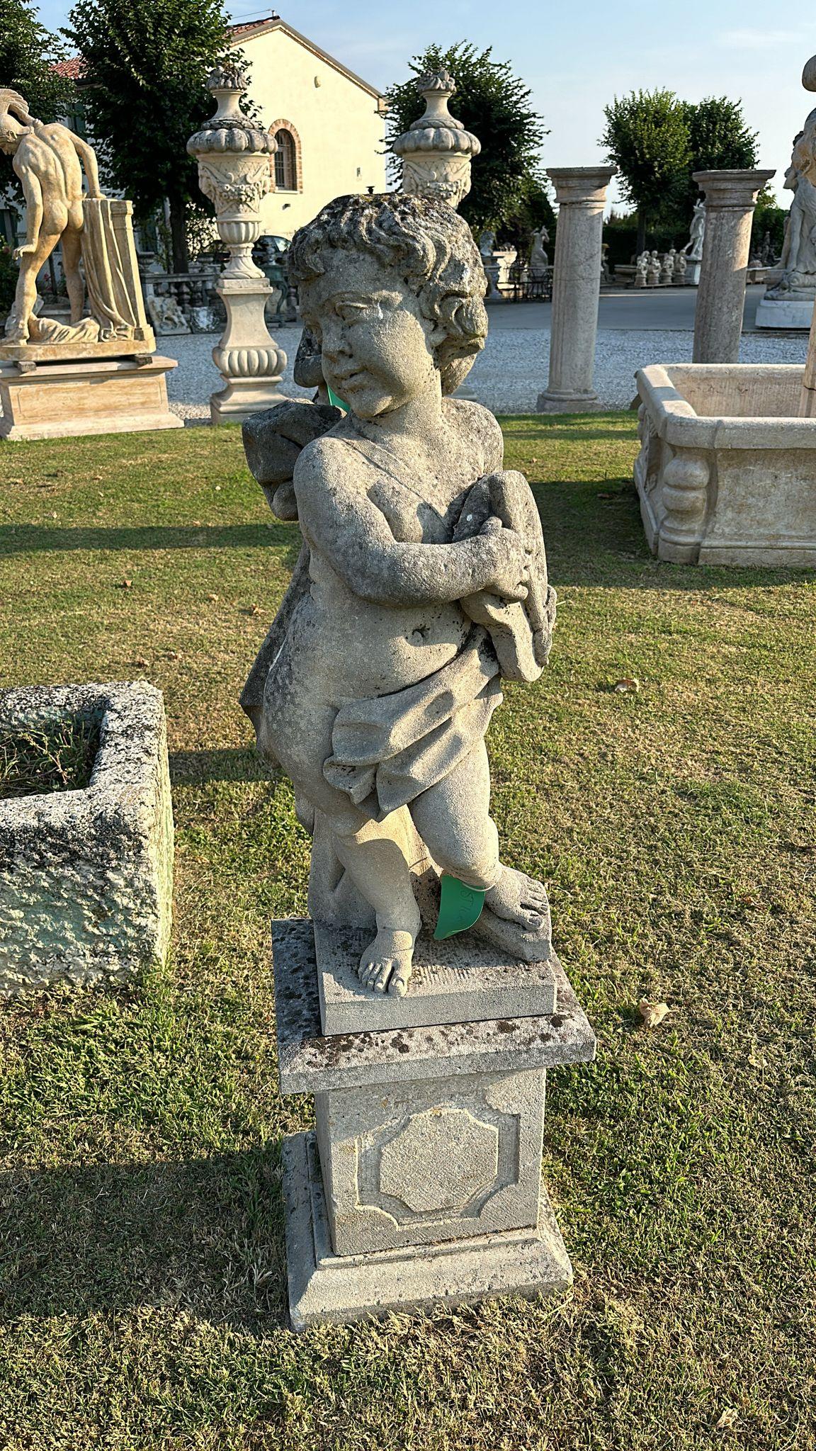 Charming Garden Stone Sculptures – Set of 4 Cherubs 12 3