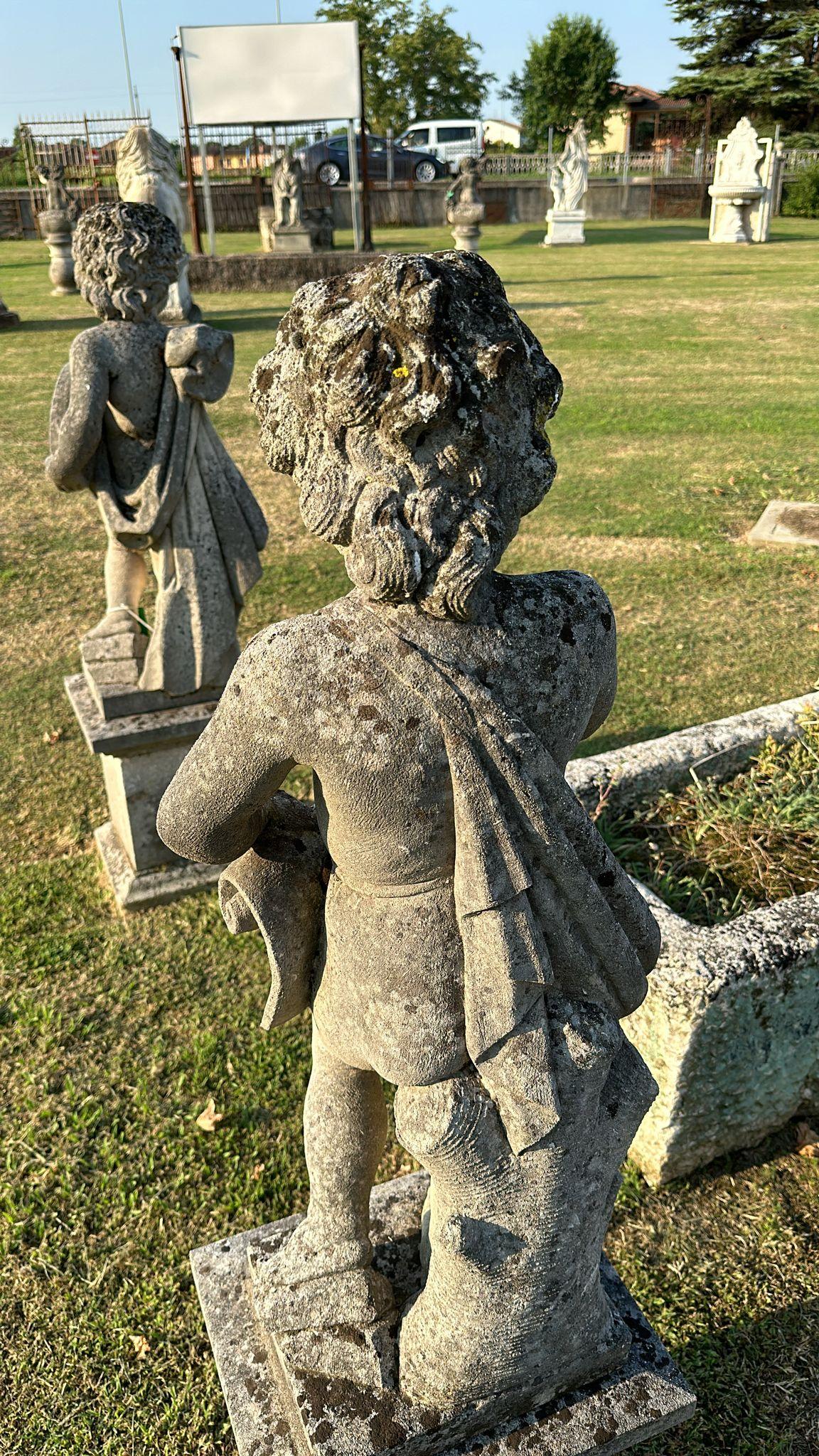 Charming Garden Stone Sculptures – Set of 4 Cherubs 12 4