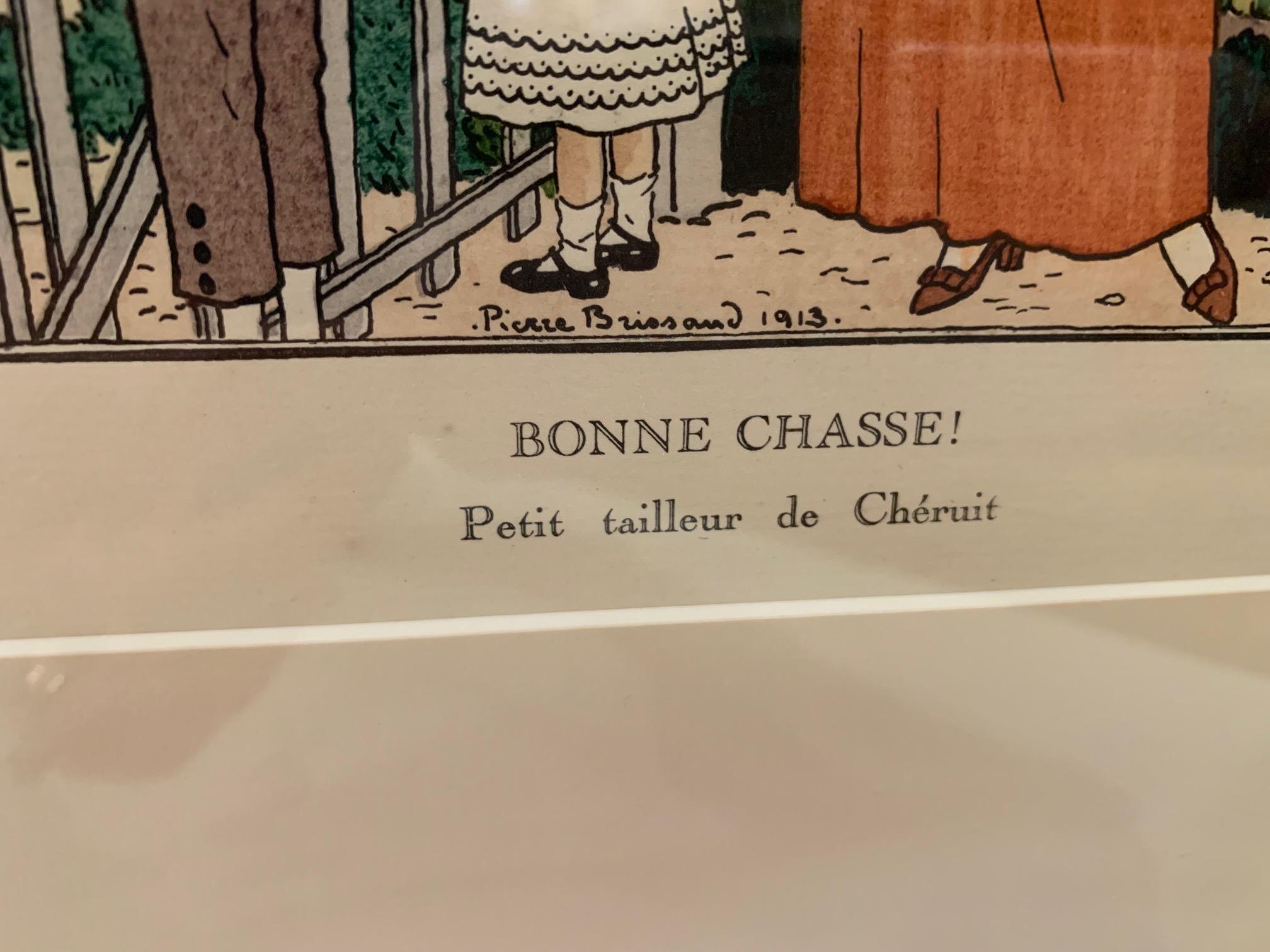 Contemporary Charming Gazette Du Bon Ton Illustration Print For Sale