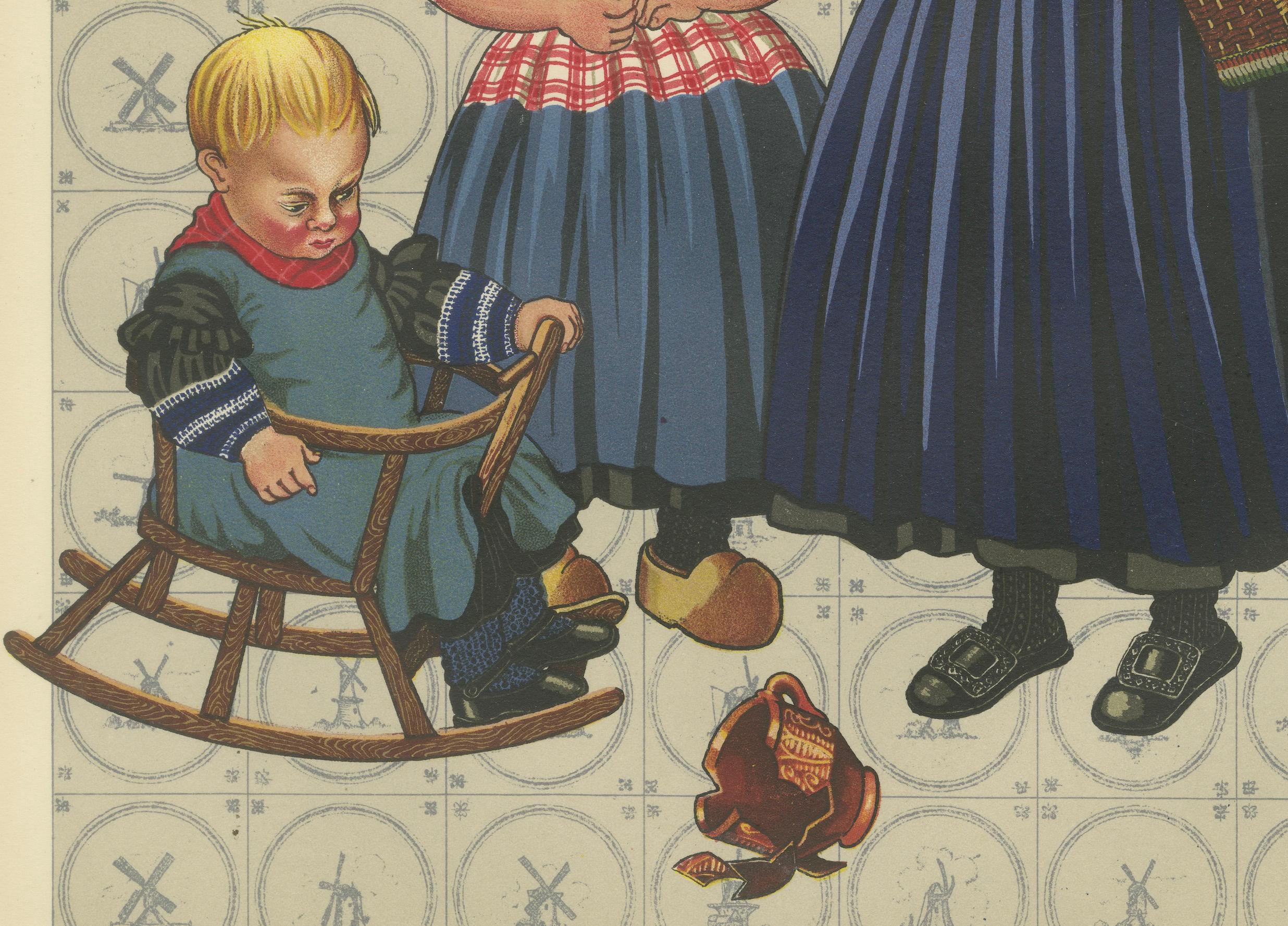 Charmante Gelderland-Kostüme aus Nunspeet und Hierden in Holland, ca. 1932 (Papier) im Angebot
