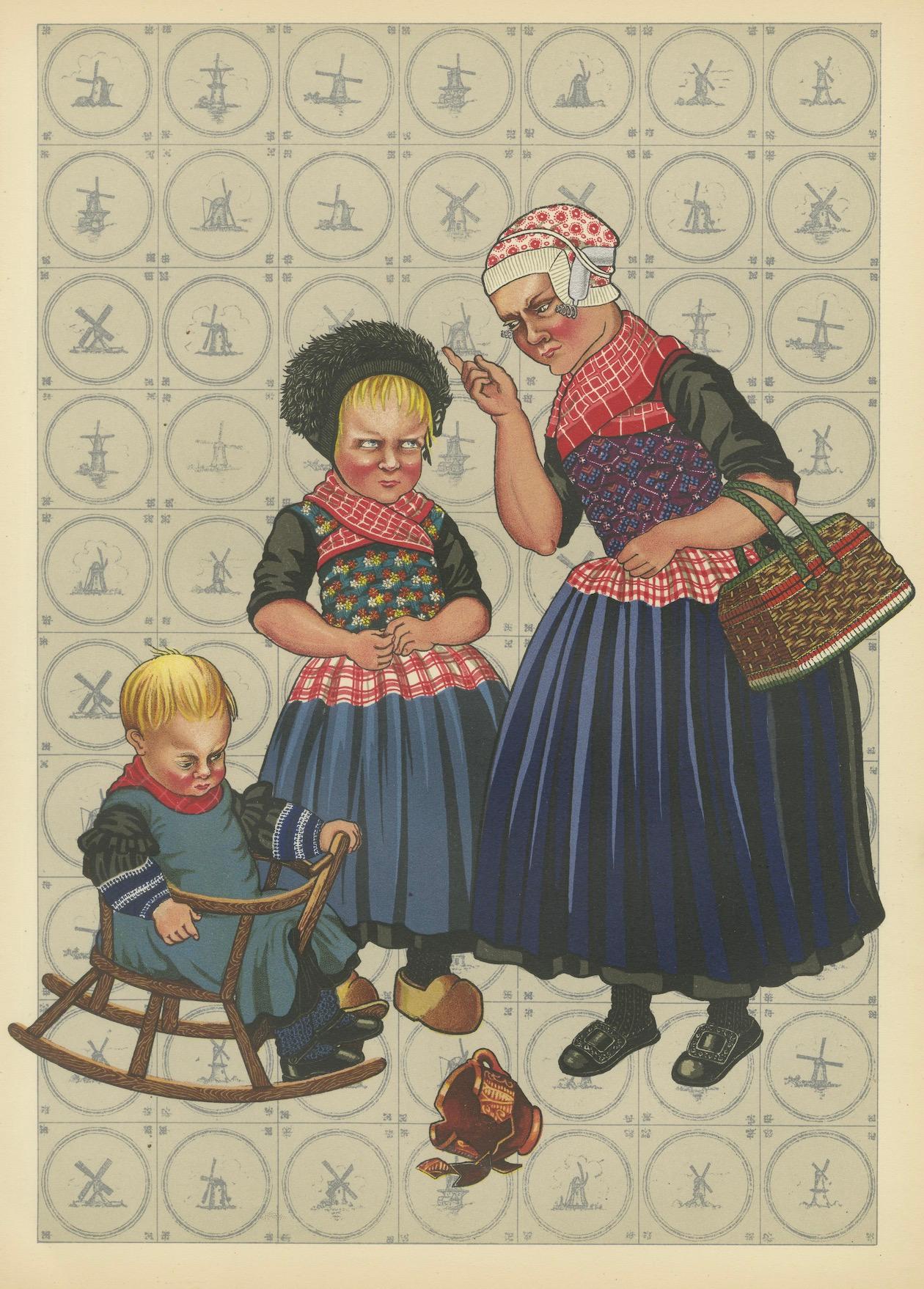 Charmante Gelderland-Kostüme aus Nunspeet und Hierden in Holland, ca. 1932 im Angebot 3