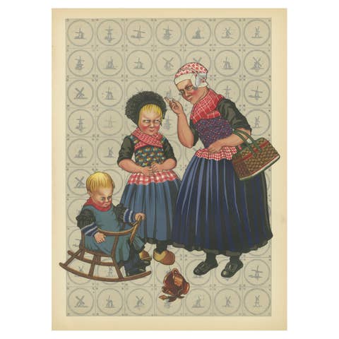 Charming Gelderland Costumes from Nunspeet and Hierden in Holland, ca. 1932