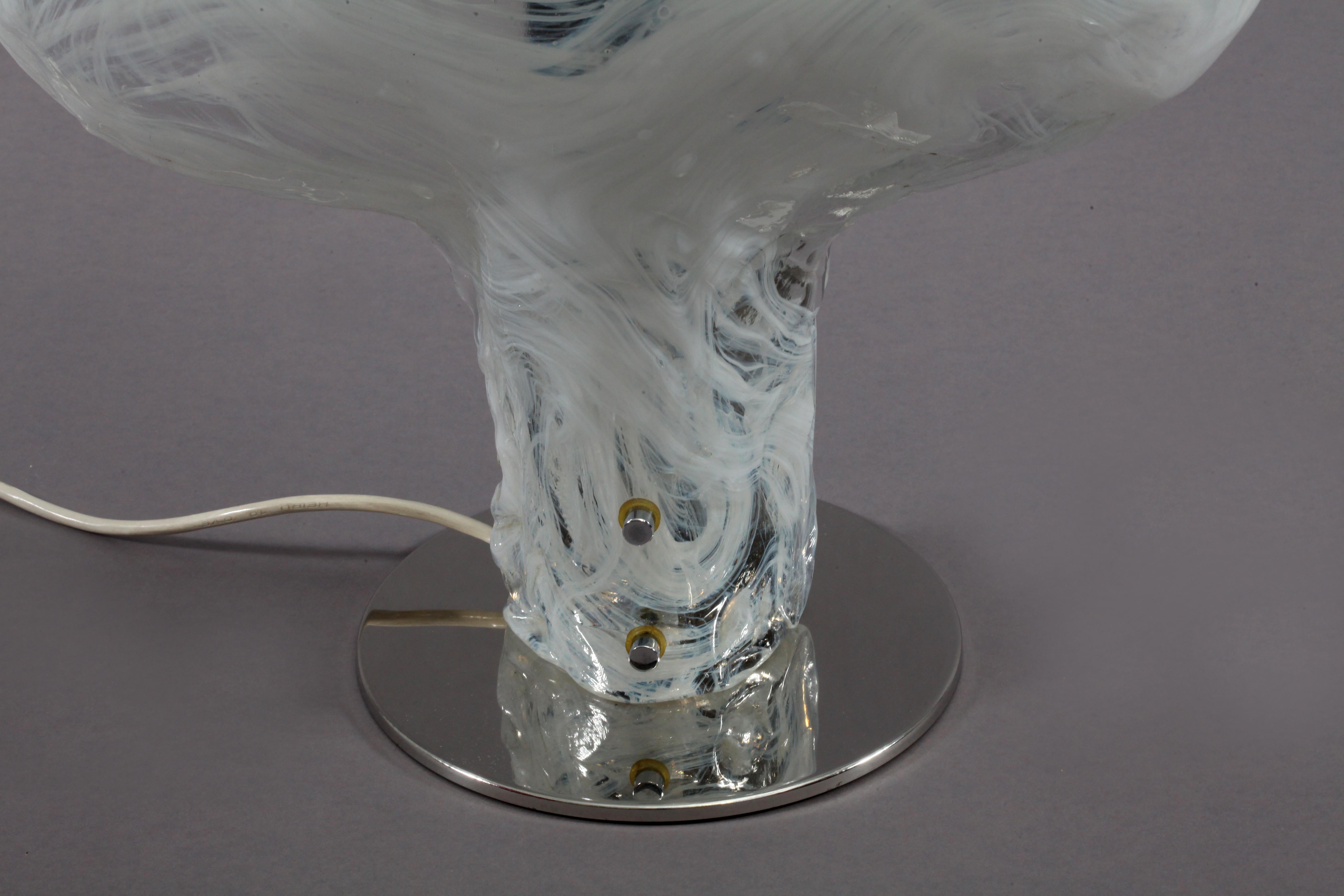 Italian Charming Glass Tablelamp by Mazzega, Italy, 1970