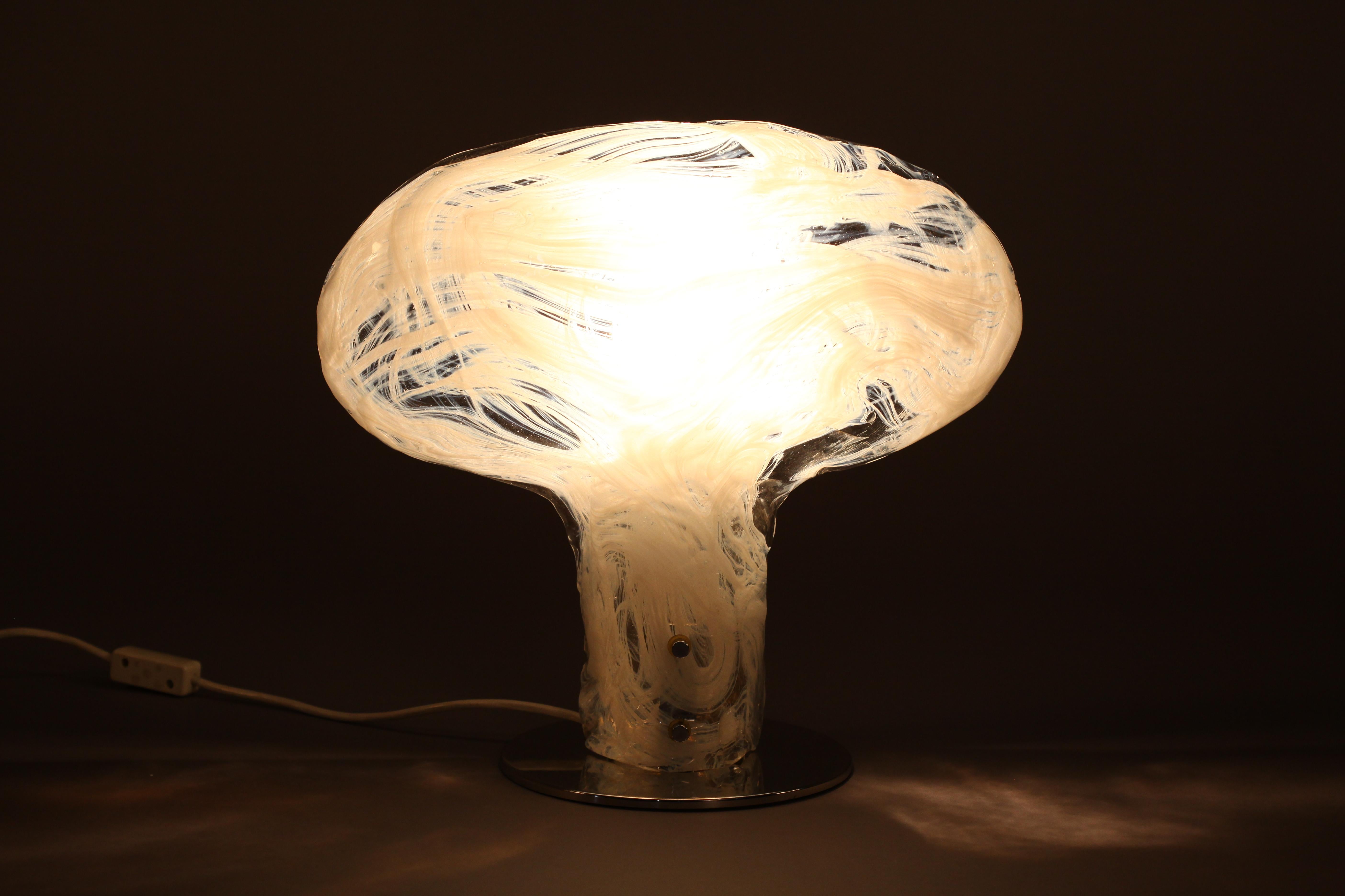Late 20th Century Charming Glass Tablelamp by Mazzega, Italy, 1970