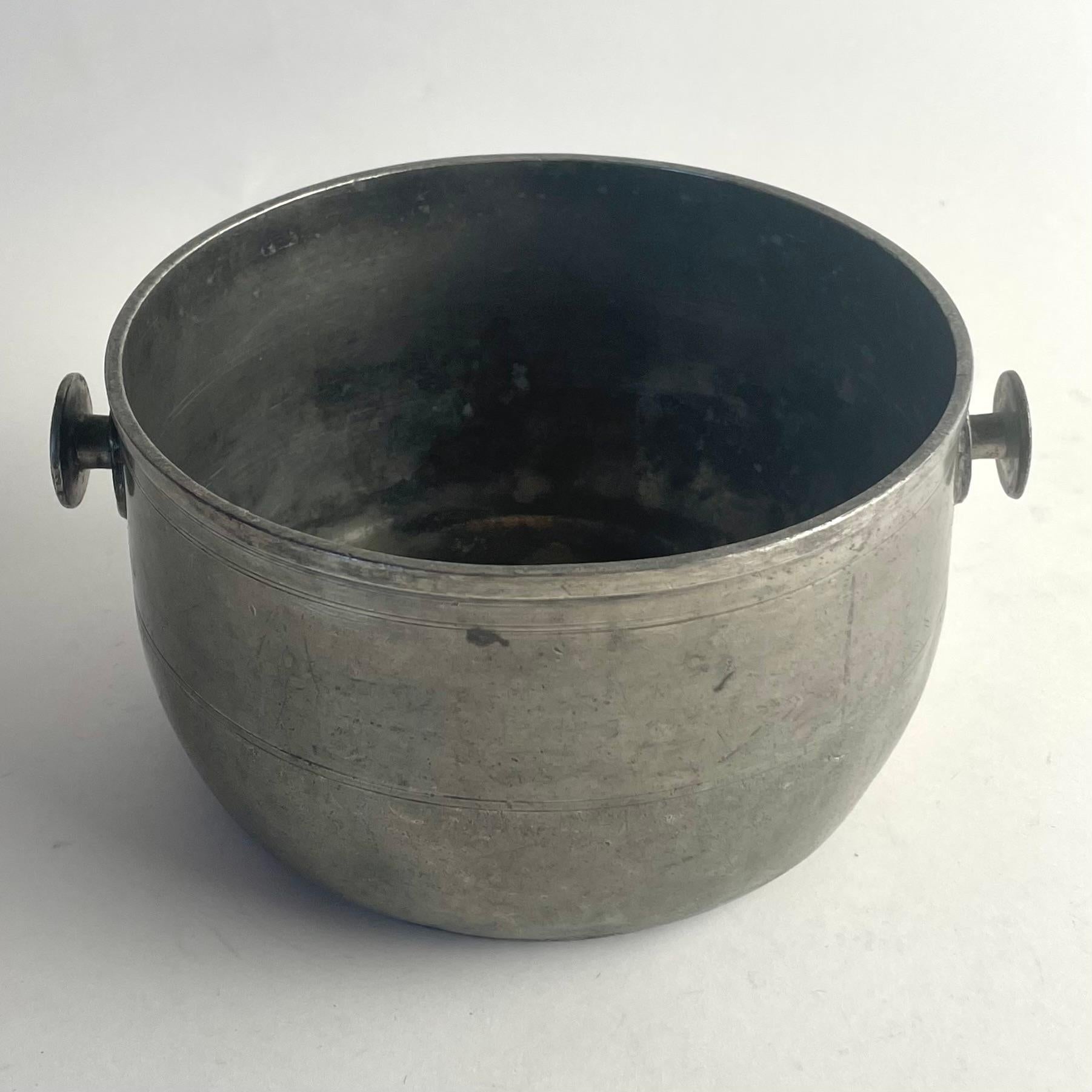 Swedish Charming Gustavian Pewter Bowl, 1808 by Hans Wiksten, Västerås, Sweden For Sale