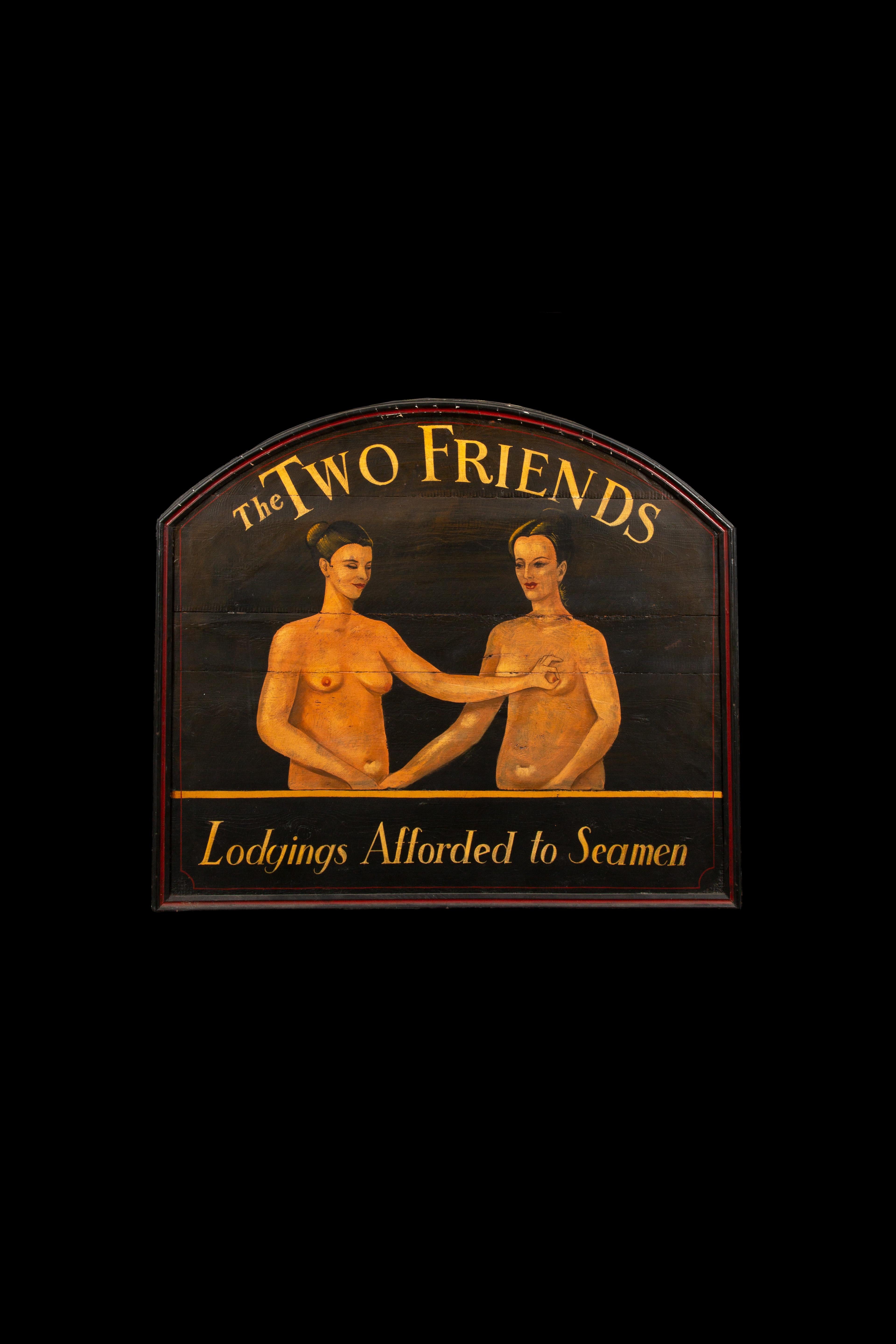 Charming Hand-Painted Advertising Sign – 