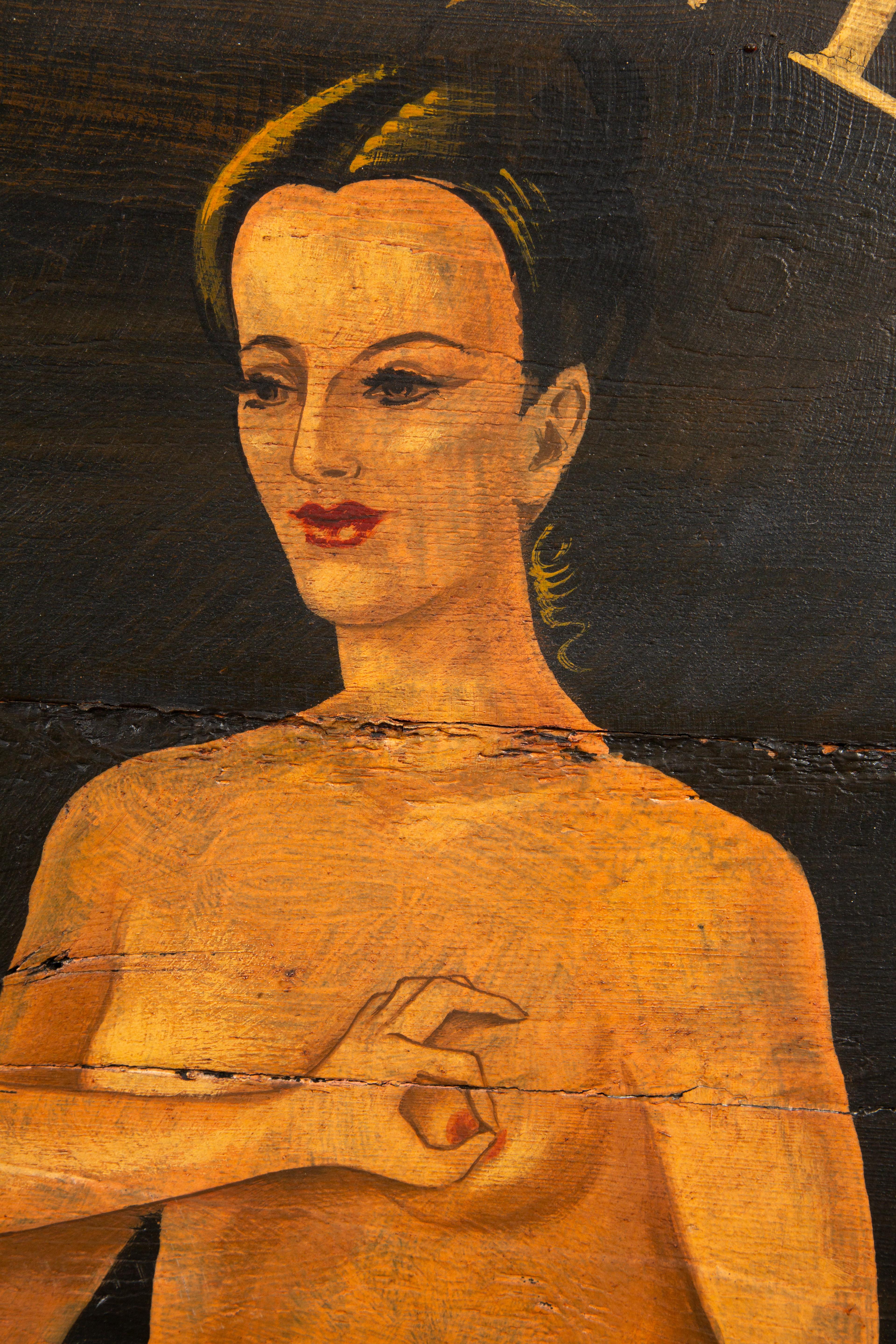 20th Century Charming Hand-Painted Advertising Sign – 
