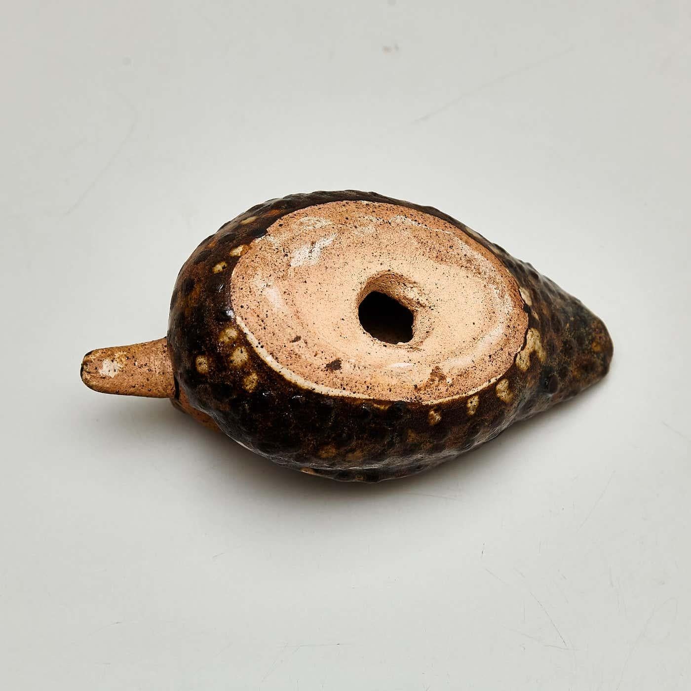 Encantadora Escultura de Pato de Cerámica Pintada a Mano - Arte Primitivo Naif, circa 1940 en venta 6