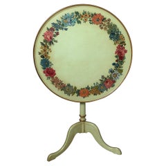 Charming Hand Painted Tilt Top Tea Table