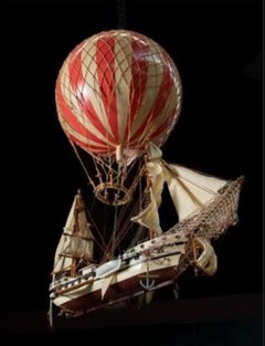 Charming Hanging Ship, Hot Air Balloon Easily Converted Into A Chandelier.