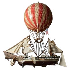 Charming Hanging Ship, Hot Air Balloon Easily Converted Into A Chandelier.