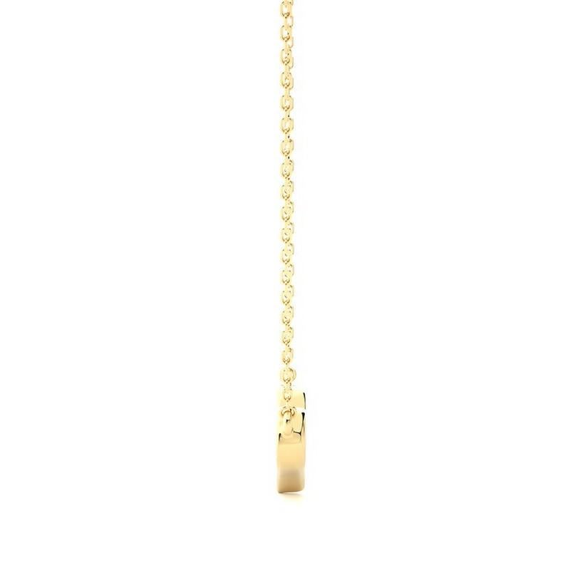 Moderne Charmant pendentif cœur : diamants 0,07 carat en or jaune 14 carats en vente