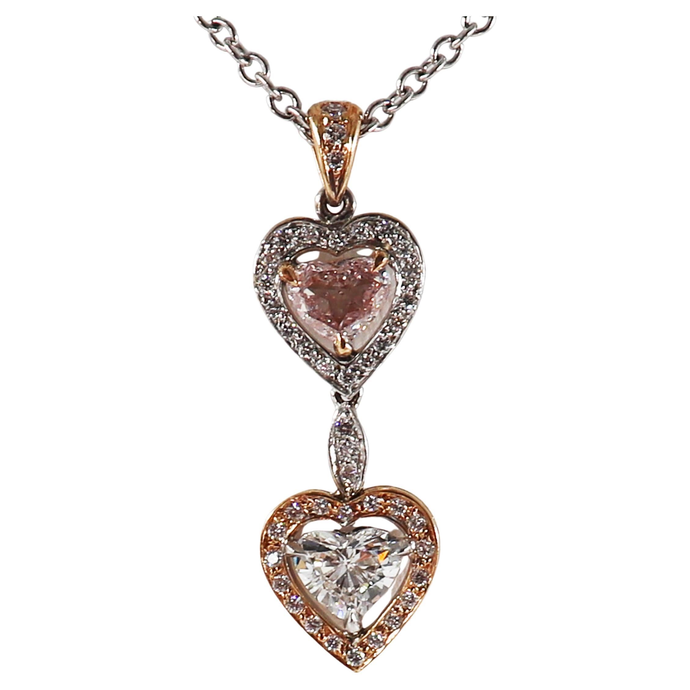 Charming Heart Shaped Pendant Necklace For Sale